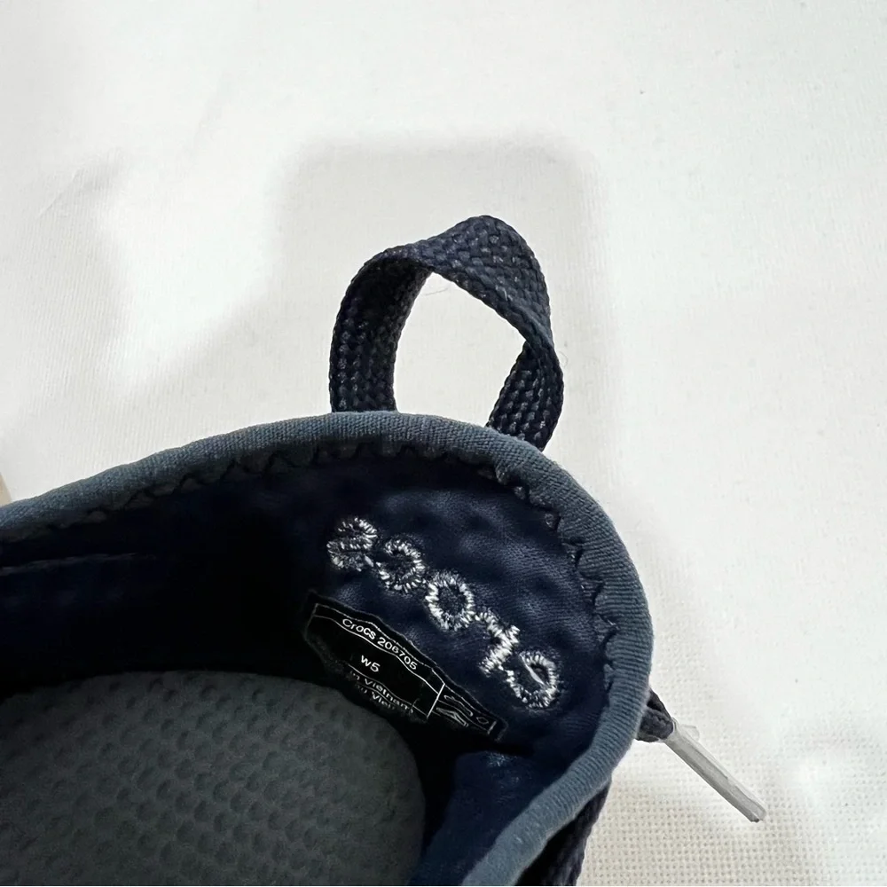 Crocs LiteRide RW 206705 Sneakers Blue/Navy/Gray Size 5 Women Waterproof - Picture 8 of 9